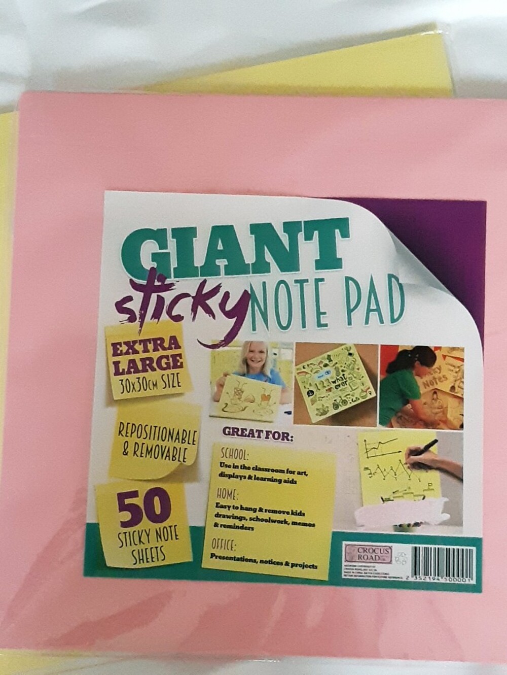 Jumbo Sticky Note Pads - Pink & Yellow